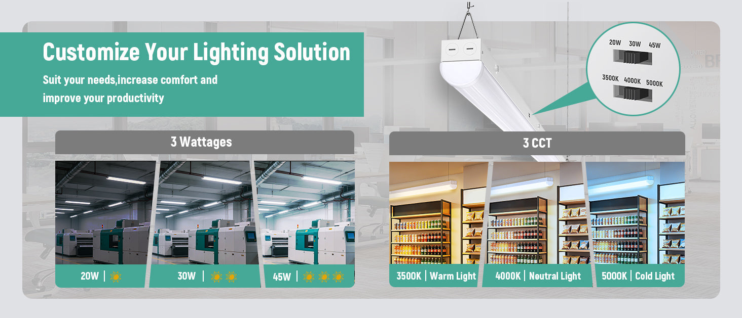 JEE 4ft LED Linear Strip ST02 20-45W