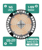 JEE LED UFO High Bay 100-150W 277-480V