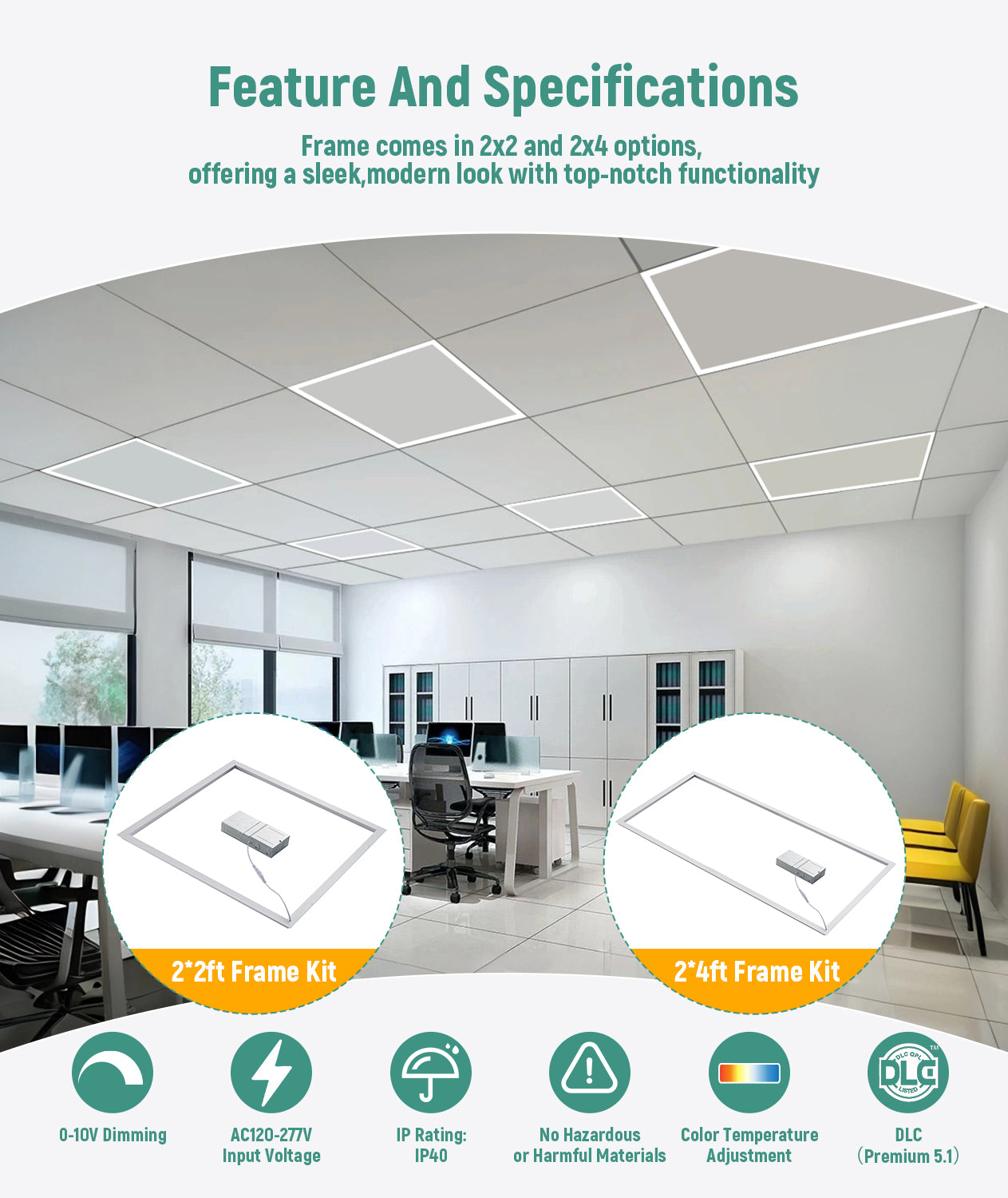 JEE 2x4 LED Frame Light 40-60W