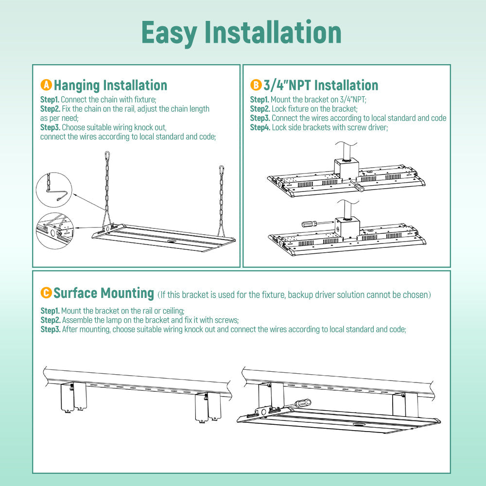 JEE LED Linear High Bay LHB09 180-220W
