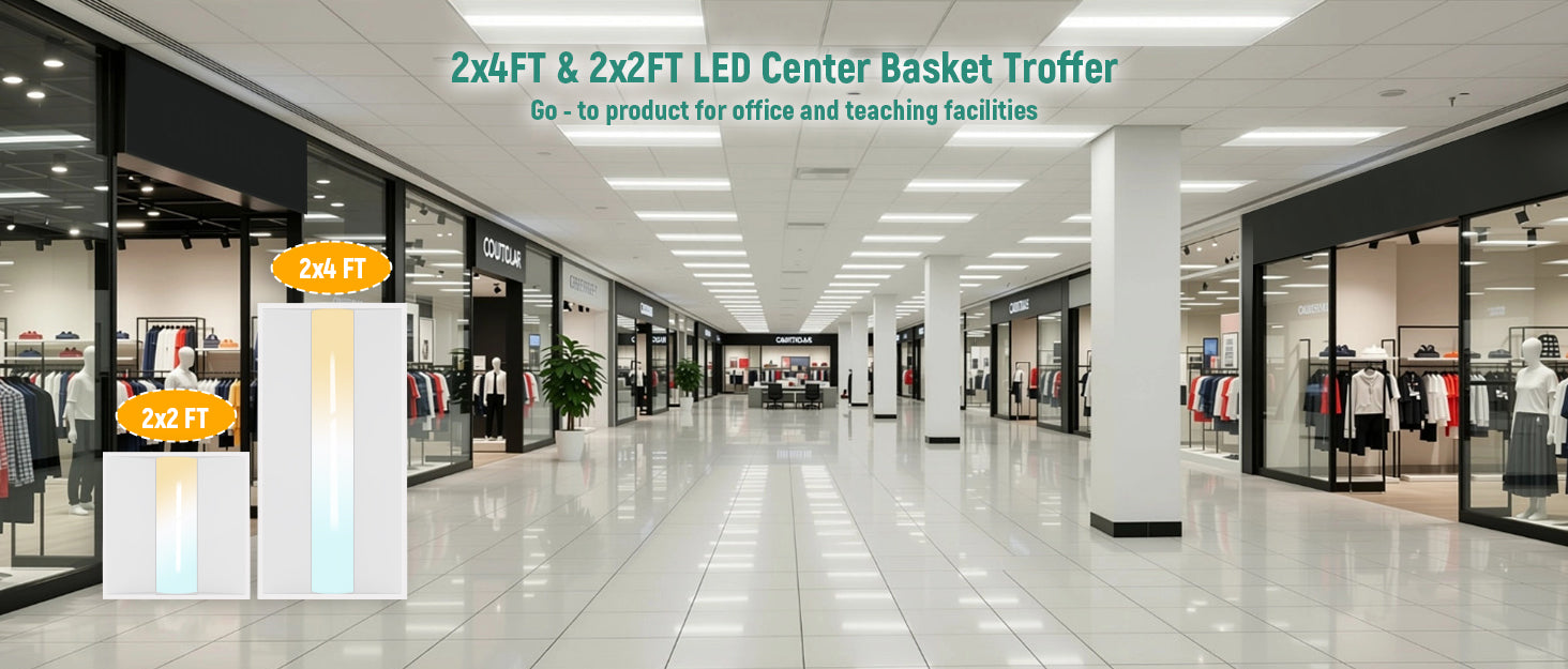 JEE 2x4 LED Center Basket 15-50W with Sensor Base