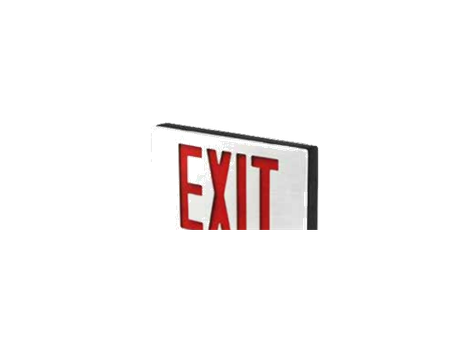TCP LED Die-Cast Aluminum Exit Sign, Red Lettering