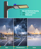 JEE AR09 LED Area Light 300-500W with Photocell Base